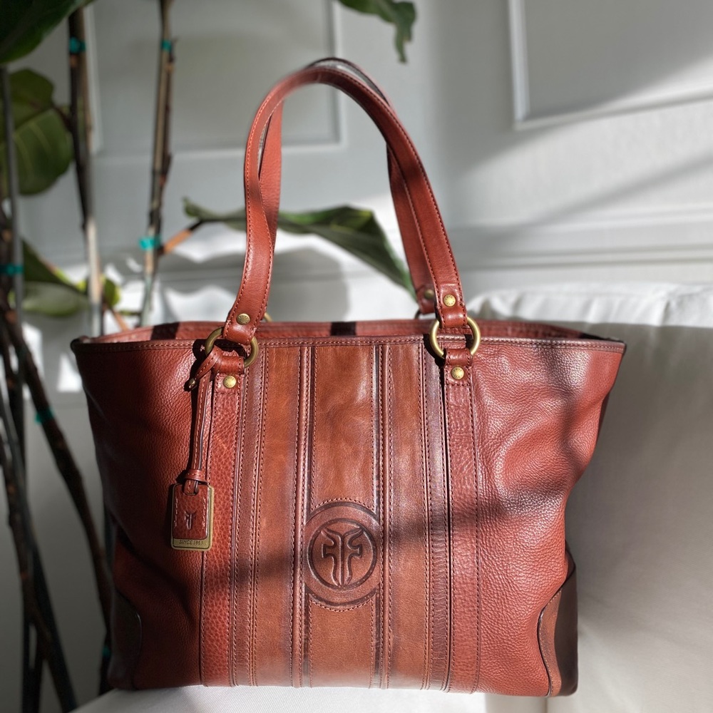 RARE Frye Italian Leather Tote